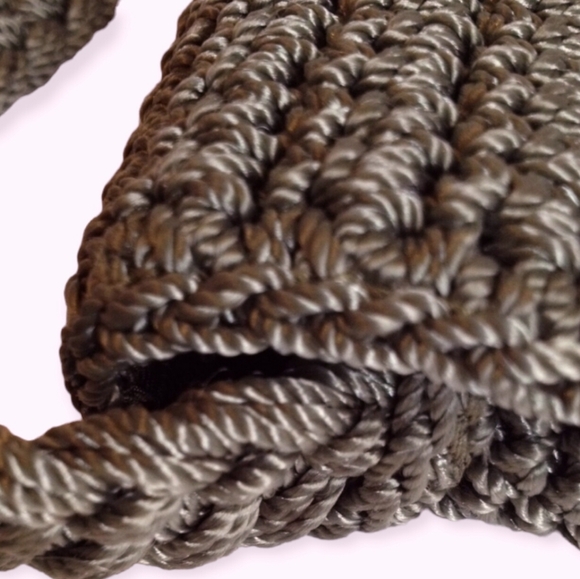 The Sak purse crochet knit brown toupee shoulder purse bag taupe brown - Picture 4 of 10